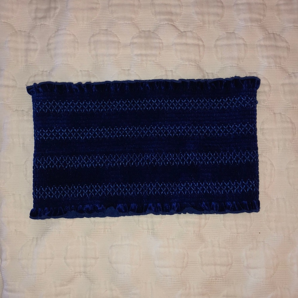 Silence and noise velvet bandeau top